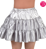 Volangen rok kort zilver