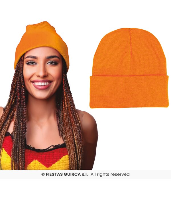 Neon Oranje Muts