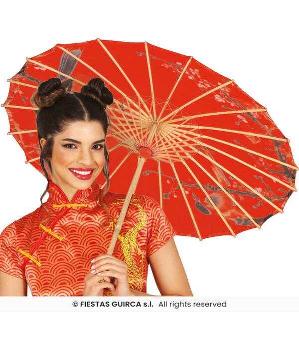 Rode Japanse Paraplu 82cm