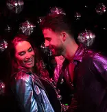 Zilveren discobal 20 cm