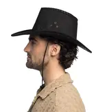Suede cowboyhoed zwart