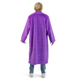 Paarse Fluffy Lange Jas Heren