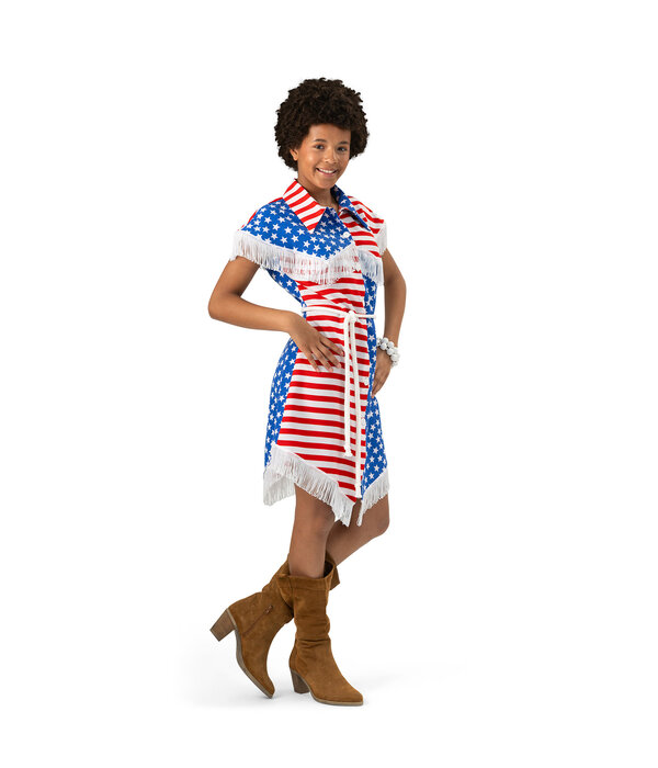 Jurk Dames USA Vlag Franjes