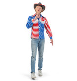 Blouse Heren USA Vlag Franjes