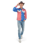 Blouse Heren USA Vlag Franjes