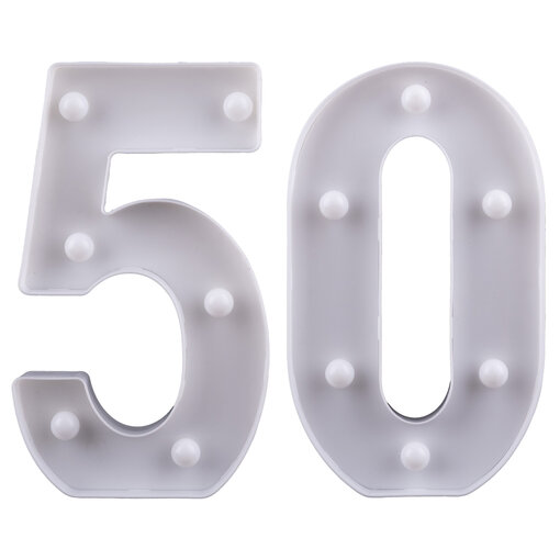 Decoratieve LED Cijferset 50 (26cm)