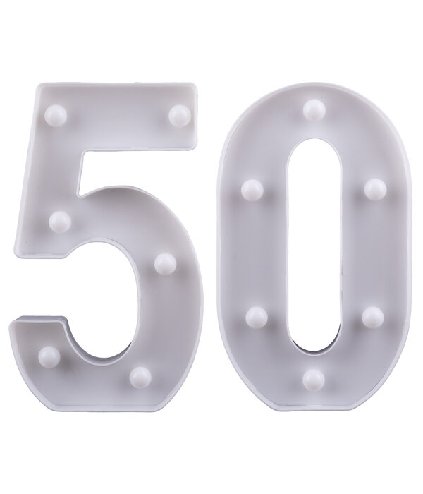 Decoratieve LED Cijferset 50 (26cm)