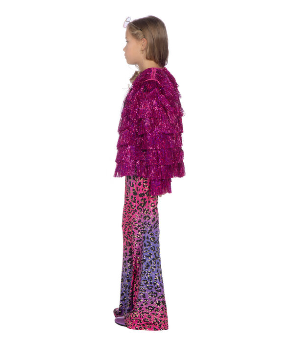 Festival Tinsel Jasje Neon Pink Meisjes