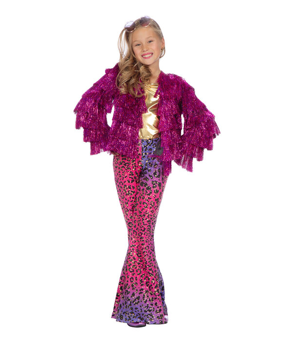 Festival Tinsel Jasje Neon Pink Meisjes