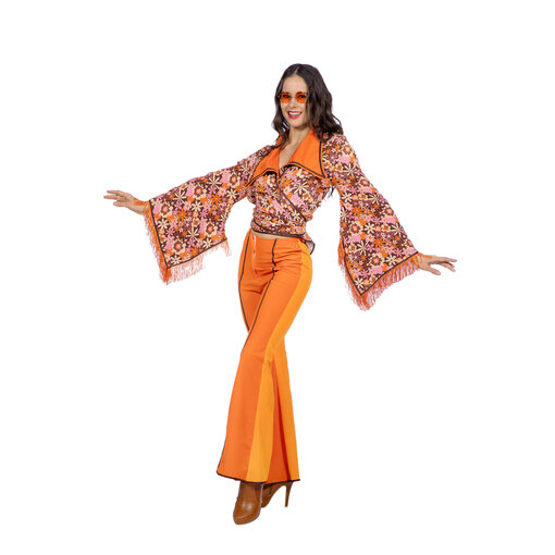 Seventies Outfit Oranje Dames