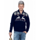 Kersttrui Navy met rits Rendier