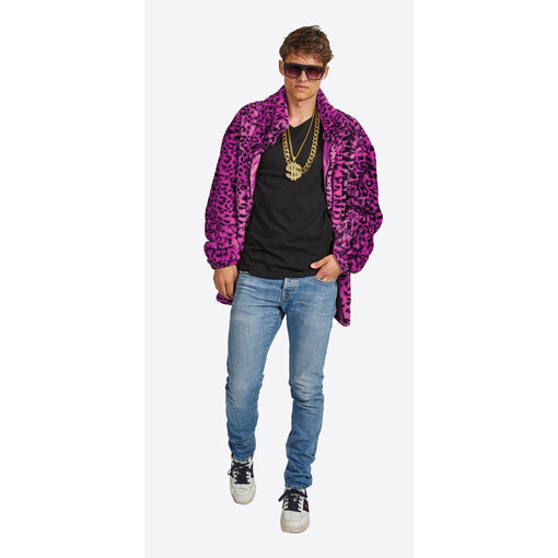 Luipaard Jas Purple Pink Heren