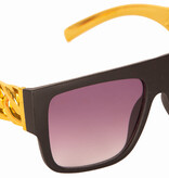 Foute Gangster Bril Zwart/Goud