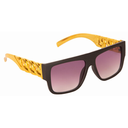 Foute Gangster Bril Zwart/Goud