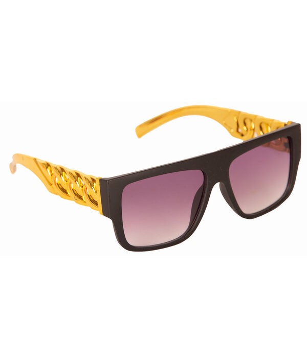 Foute Gangster Bril Zwart/Goud