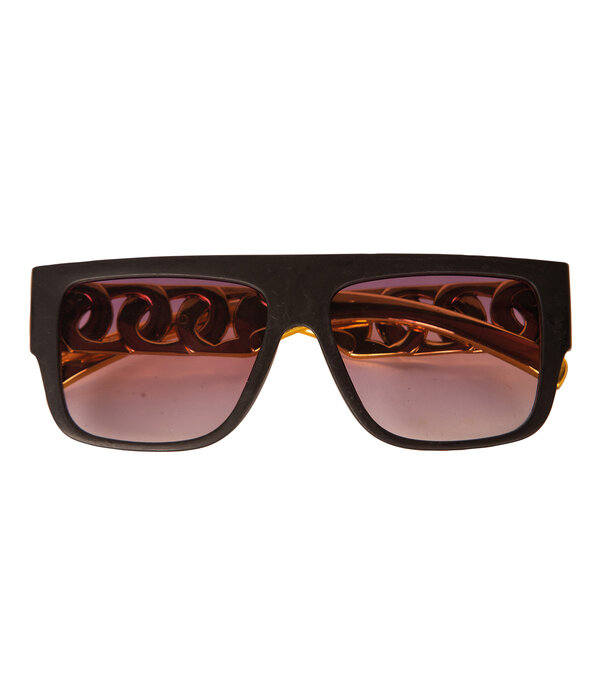 Foute Gangster Bril Zwart/Goud