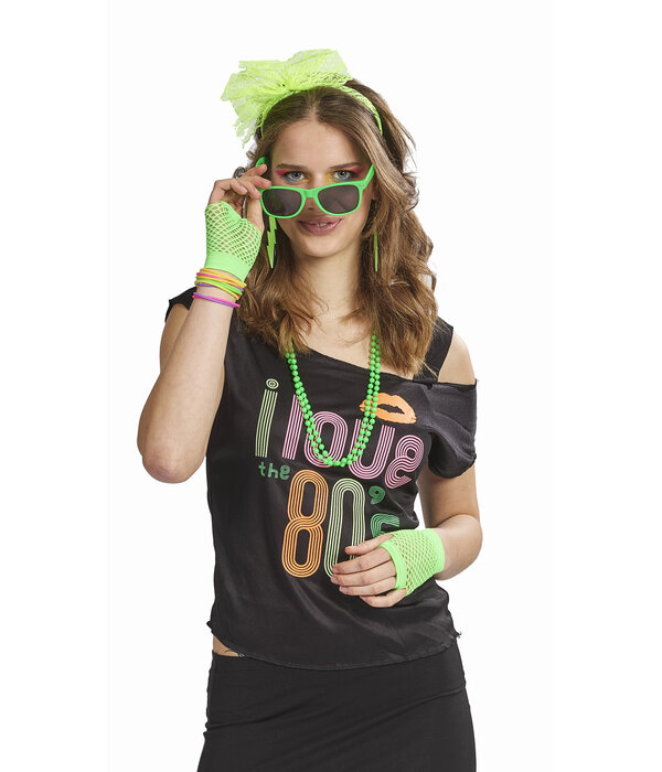 Foute Party Accessoires Set Neon Groen