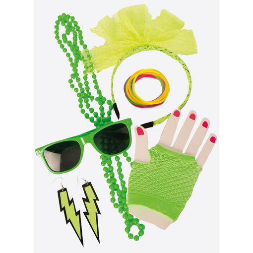 Foute Party Accessoires Set Neon Groen