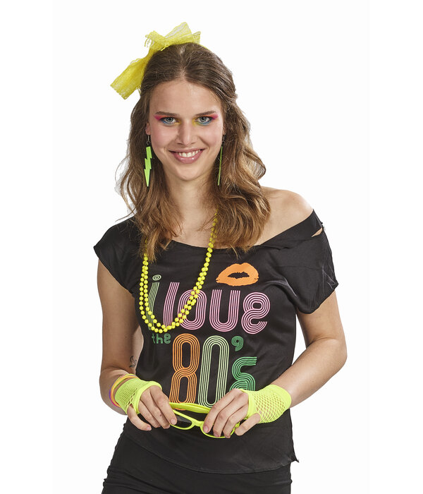 Foute Party Accessoires Set Neon Geel