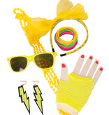 Foute Party Accessoires Set Neon Geel