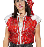Kerst Glitter Jasje en Muts Dames