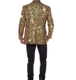Pailletten Blazer Heren Zwart/Goud/Zilver