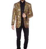 Pailletten Blazer Heren Zwart/Goud/Zilver