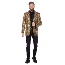 Pailletten Blazer Heren Zwart/Goud/Zilver