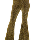 Party Glitter Broek Flared Goud