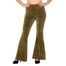Party Glitter Broek Flared Goud