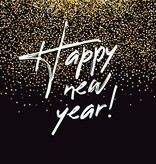 Servetten ’Happy new year’ Sparkling (20st)
