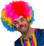 Pruik Super Afro Rainbow