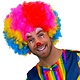 Pruik Super Afro Rainbow