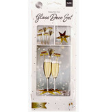 Glas Decoratie Set BlackGold HNY (12st)