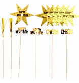 Glas Decoratie Set BlackGold HNY (12st)