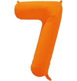 Folieballon Cijfer 7 Neon Oranje (86cm)