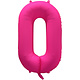 Folieballon Cijfer 0 Neon Roze (86cm)