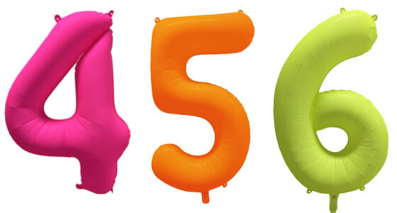 Neon Cijfer Ballonnen
