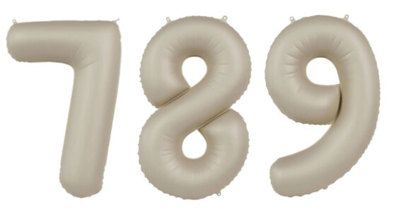 Creme Cijfer Ballonnen