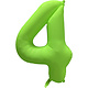 Folieballon Cijfer 4 Neon Groen (86cm)