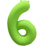 Folieballon Cijfer 6 Neon Groen (86cm)