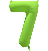 Folieballon Cijfer 7 Neon Groen (86cm)
