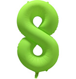 Folieballon Cijfer 8 Neon Groen (86cm)