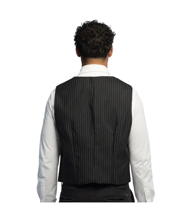 Gilet Pinstripe Zwart Heren