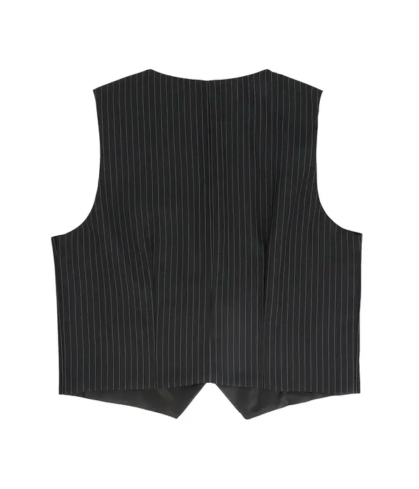 Gilet Pinstripe Zwart Heren