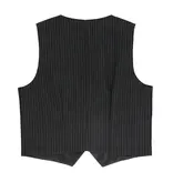 Gilet Pinstripe Zwart Heren