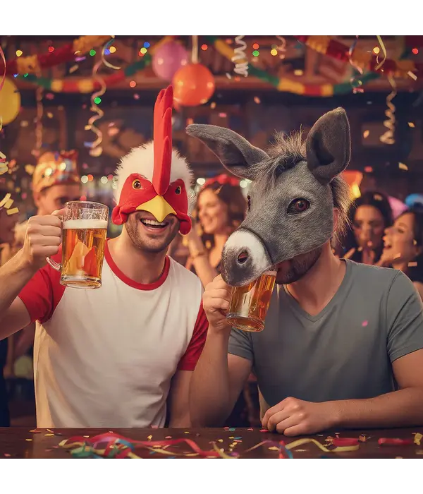 Pluchen Halfmasker Haan