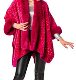 Cosy Pink Poncho Pailletten