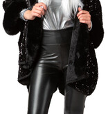 Cosy Zwarte Poncho Pailletten