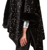 Cosy Zwarte Poncho Pailletten
